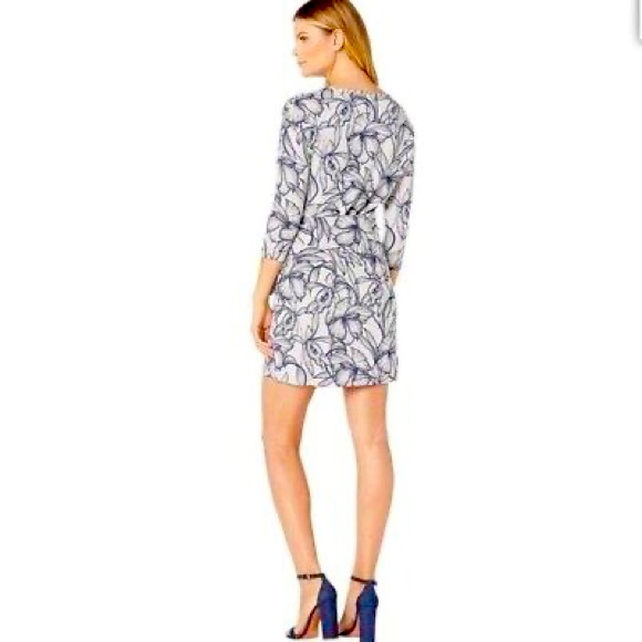 New Flattering Tommy Bahama Heather Sands Dress Navy Gray Medium - Picture 2 of 3